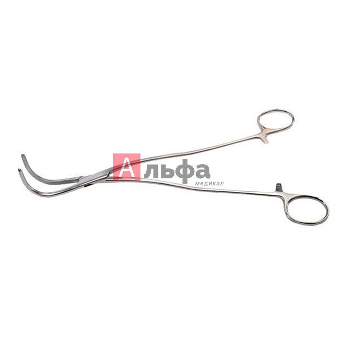 Диссектор с изогнутыми ручками, с кремальерой №3, 220 мм.